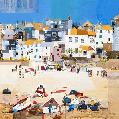 Castles, St Ives Beach - Tom Butler Artist