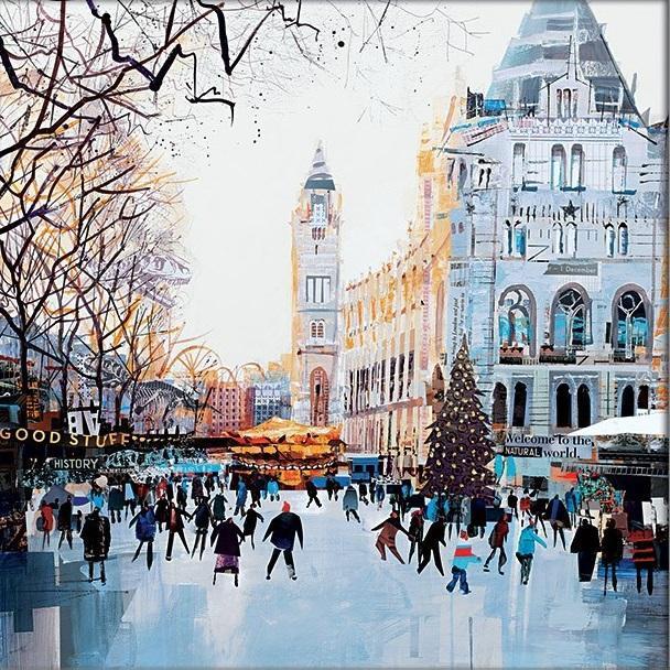 Festive Skaters, Natural History Museum - Tom Butler Artist